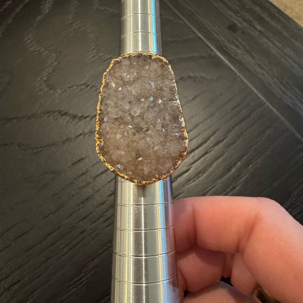 Gray Druzy Ring - image 3